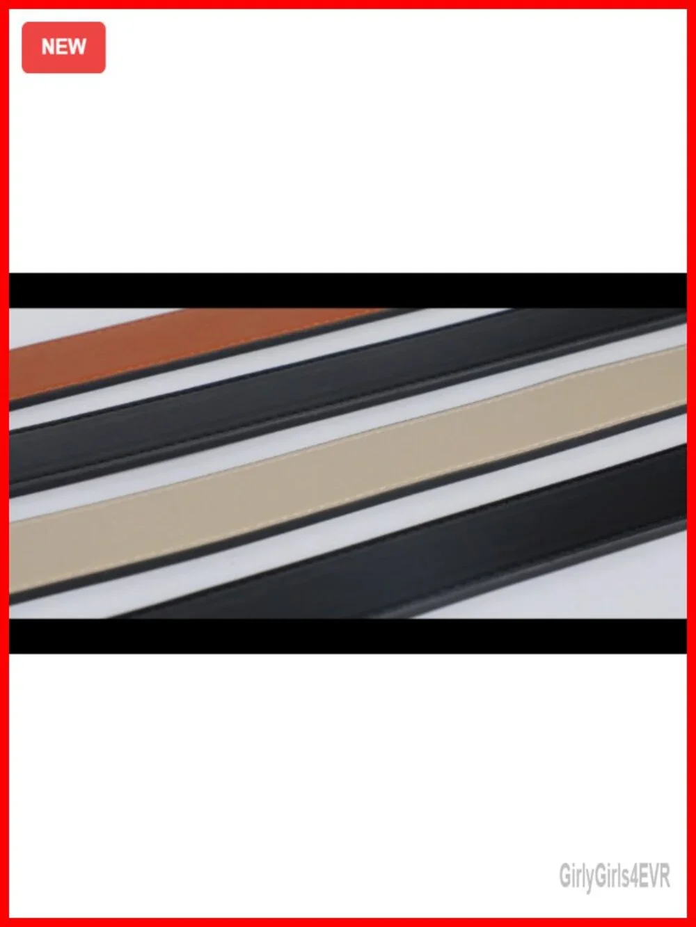 Reversible Faux Leather Belt for Women Trim to Fit